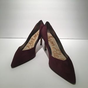 Sam Edelman Purple Suede Leather Pointy Toe Vamp
